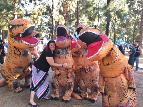 Look at this memory being made: ME AND DINOSAURS. Best day ever, basically.